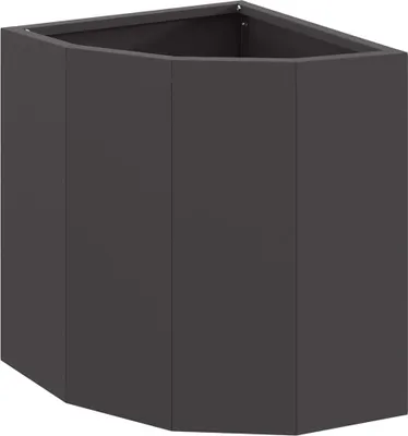 Immagine prodotto di vidaXL Fioriera angolare nera 30 x 30 x 35 cm in acciaio