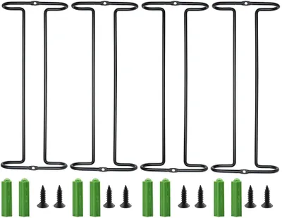 Produktbild von Weinglashalter - 4 Stück - Edelstahl/Eisen - Wandmontage - Wasserdicht/Staubdicht - Geeignet für Bar/Küche - Glashalter