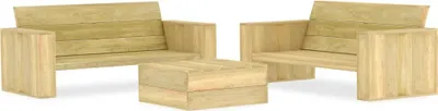 Obrázek produktu pro Maison Exclusive – 3dílná zahradní lounge sada z impregnovaného borového dřeva