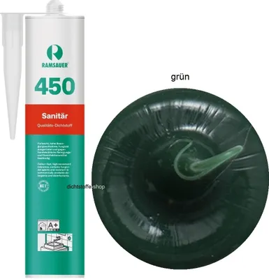 Produktbild von Ramsauer 450 Sanitär 1K Silikon Dichtstoff 310ml Kartusche grün