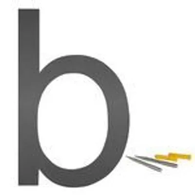Produktbild von Edelstahl Hausnummer Buchstabe "b" Schrift Arial Anthrazit Matt 20cm V2Aox