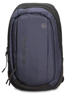 Imagen del producto de B Cavalli Heuptasje para hombre, fabricada en cuero vegano, color , con correa de hombro ajustable y bolsillos con cremallera