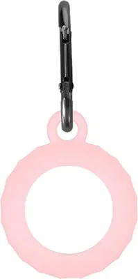 Produktbild von Conie Silikon Schlüsselanhänger Hülle für Apple Air Tag Tasche Case Cover TPU Schutzhülle Schlaufe in Rosa