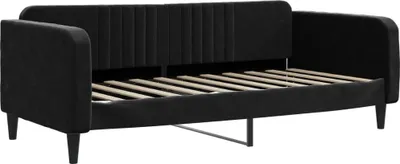 Image de vidaXL Lit de jour noir 90x190 cm velours
