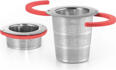 Produktbild von Teesieb "Muck" Edelstahl mit Silikonhenkel Ø 5 x H 7,3 cm