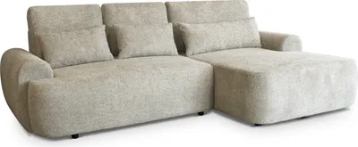 Zdjęcie produktu dla Robin Inspire Sofa narożna z funkcją spania Sofa narożna wolnostojąca w kształcie litery L Aldo Elephant Grey 266 x 160 x 87 cm