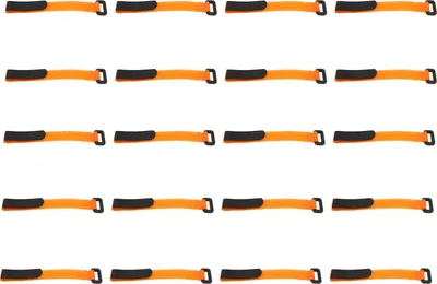 Image de Bande Velcro avec boucle, bande en nylon synthétique durable, bande pour serre-câbles, 20 x 200 mm