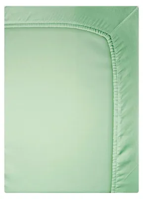 Produktbild von Biber Spannbettlaken Baumwolle 100x200 cm in Weiß, Grau, Blau, Rosa, Türkis, Silber, Flieder, Grün, Taupe mit Rundgummi, Farbe: Grün