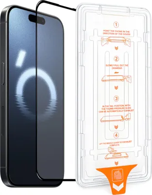 Obrázok produktu pre Ochranné sklo SnapFit pre Apple iPhone 16 Pro s 3D šablónou na inštaláciu Premium H9