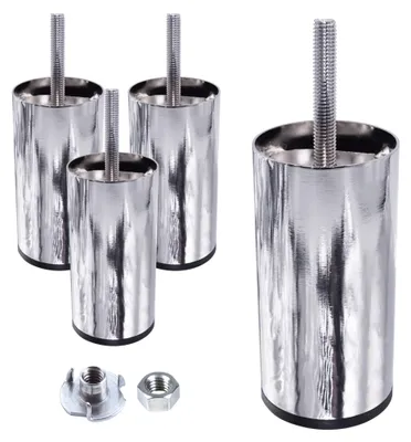 Zdjęcie produktu dla Zestaw 4 metalowych nóżek meblowych, wysokość 12 cm