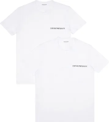 Immagine prodotto di T-shirt uomo EMPORIO ARMANI confezione 2 pezzi maglia mezza manica girocollo cotone elasticizzato articolo EM000391 AF10779, XXL, Cotone 95%,Spandex 5%