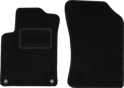 Image de Tapis de sol avant velours sur-mesure pour Citroen C3 II (2009-2016, hatchback) noir, jeu 2 pièces, fixations - STANDRAD