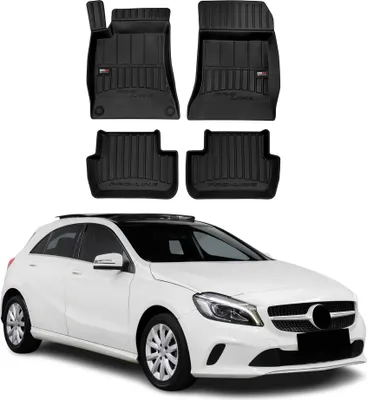 Produktbild von OMAC Gummi Fußmatten für Mercedes A Klasse W176 2012-2018 Premium TPE Schwarz 4x