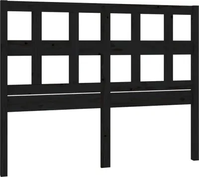 Obrázok produktu pre vidaXL Čelo postele čierne 125,5x4x100 cm Masívne borovicové drevo