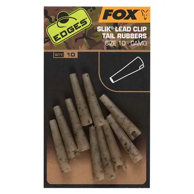 Produktbild von Fox Edges Camo Size 10 Slik lead clip tail rubber - 10 Leadclips