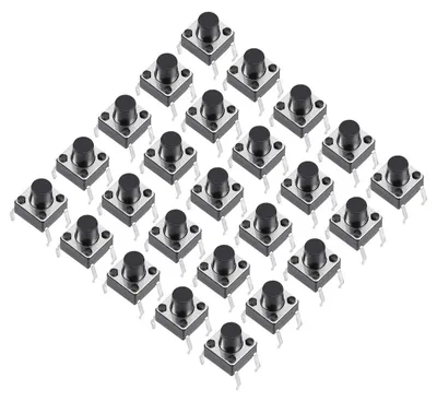Mini-Taster 6x6x7 mm, Mikro-Touch-DIP-Schalter, 25 Stück