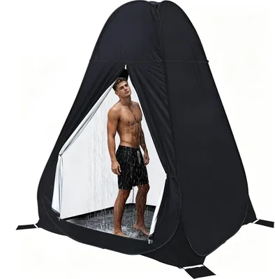 Produktbild von Duschzelt Pop-up Toilettenzelt Umkleidekabine - 150 x 150 x 213 cm - Mit Zeltwand aus 210D Oxford-Stoff - Für Camping und Strand