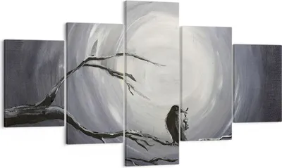 Produktbild von Bild auf Leinwand - Leinwandbild - Vogel Baum modern - 125x70cm - Wand Bild - Wanddeko - Wandbilder - Leinwanddruck - Bilder - Kunstdruck - Wanddekoration - Leinwand bilder - Wandkunst - EA125x70-3432