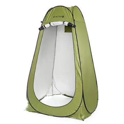 Produktbild von Duschzelt Camping 110 x 110 x 190 cm Grün Toilettenzelt Umkleidekabine für Strand Wandern mit Tragetasche