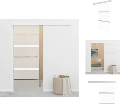 Obrázek produktu pro vidaXL Posuvné dveře ESG sklo a hliník 76x205 cm stříbrná - Dveře