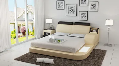 Produktbild von Bett Design Luxus Luxus Betten Leder Modernes Schlafzimmer 140/160/180 LB8813