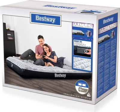Obrázek produktu pro Bestway 67836, Dvojitá matrace, Zabudovaná vzduchová pumpa