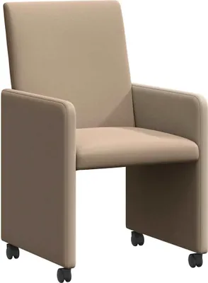 Obrázok produktu pre vidaXL Jedálenské stoličky na kolieskach, 2 ks, farba cappuccino, 57 x 66 x 94 cm