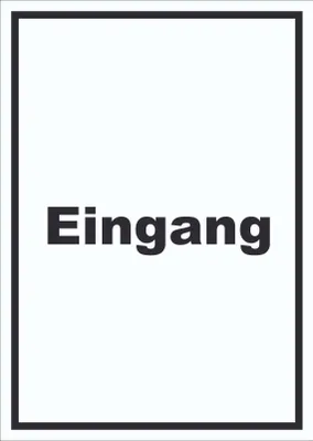 Produktbild von Eingang Schild mit Text Zugang Eintritt hochkant A1 (594x841mm)