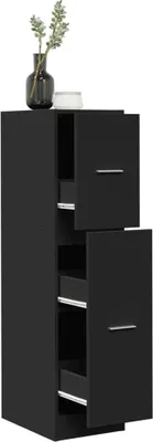 Produktbild von "im Angebot" Apothekerschrank Schwarz 30x41x118 cm Holzwerkstoff - Kommoden CC24078
