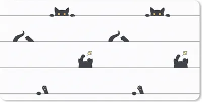 Produktbild von MuchoWow® Mauspad Mousepad Katze - Muster - Maus - Jungen - Mädchen - Kinder - Kinder 60x30 cm - Mousepads - Maus Mat - Pad - Mausunterlage - Nachhaltig