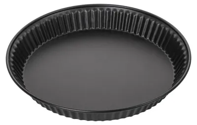 Quicheform Ø30 cm, antihaftbeschichtet, Edelstahl, schwarz