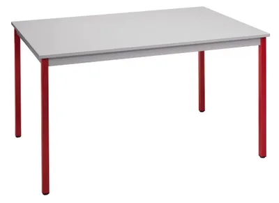 Produktbild von SODEMATUB Mehrzwecktisch lichtgrau, rot rechteckig, Vierkantrohr rot, 140,0 x 70,0 x 74,0 cm