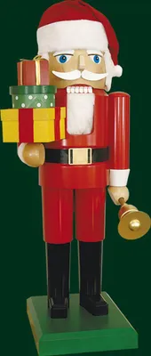 Produktbild von Nussknacker Weihnachtsmann mit Glocke Höhe= 120cm NEU