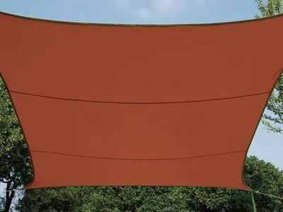 Produktbild von Perel Rechteckiges Sonnensegel 4 × 3 m für Garten und Terrasse, wasserabweisendes atmungsaktives