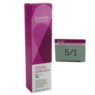 Produktbild von Londa Professional, Londacolor, Permanent Hair Dye, 5/1 Light Brunette Ash, 60 ml