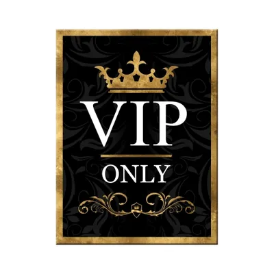 Image de Nostalgic-Art - Magnet 6 x 8 cm - Attention - VIP Only