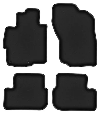 Productafbeelding van Velours automatten voor Mitsubishi Lancer VIII CY 2007-2016 (sedan) – 4-delig, zwart, op maat – Wielganizator DURBAN