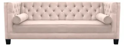 Produktbild von Design Couchen Polster Sofa Sofas Chesterfield Rosa Dreisitzer Stoff Wohnzimmer
