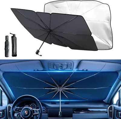 Produktbild von Sonnenschutzblende fš¹r Pkw/SUV-Windschutzscheibe, blockiert UV-Strahlen und Sonneneinstrahlung, 79 x 140 cm