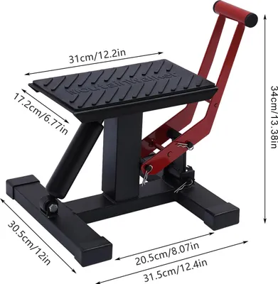 Zdjęcie produktu dla Podnośnik motocyklowy, udźwig 400 kg, solidna konstrukcja, czarny