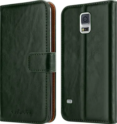 Immagine prodotto di Cadorabo cover per Samsung Galaxy S5 / S5 NEO cover protettiva in verde cellulare cover libro custodia custodia lusso