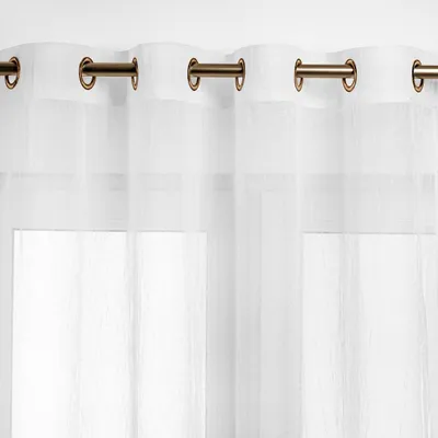 Produktbild von Vorhang "Voile Crash" halbtransparent goldene Ösen 140 x 250 cm