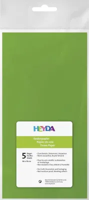 Zdjęcie produktu dla Heyda 203310553 Bibułka, szer. 50 cm × 70 cm, 20 g/m², jasnozielona