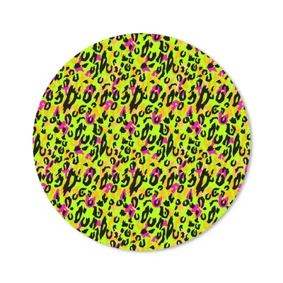 Produktbild von MuchoWow® Mauspad Mousepad Pantherdruck - Neon - Gelb - Rosa 20x20 cm - Mousepads - Maus Mat - Pad - Mausunterlage - Schreibtischmatte