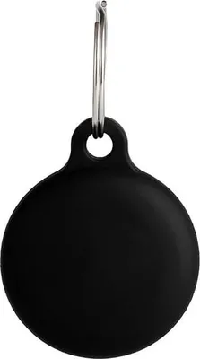 Produktbild von ONSALA Airtag-Halter aus Silikon, Schwarz, mit Schlüsselring
