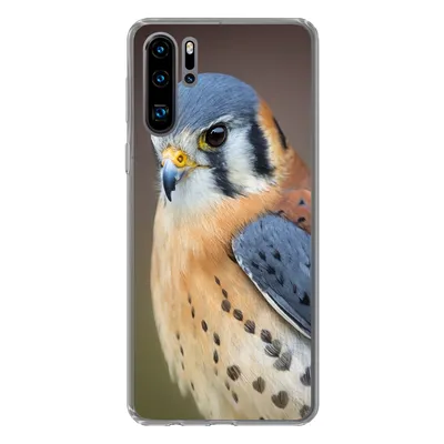 Produktbild von MuchoWow® Handyhülle Schutzhülle Hülle für Huawei P30 Pro Vogel - Makro - Blau Silikon Softcase Handy Hülle - Schutzdeckel