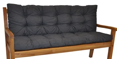Obrázek produktu pro Polstr na zahradní lavičku 150 cm - látka tmavě šedý melír