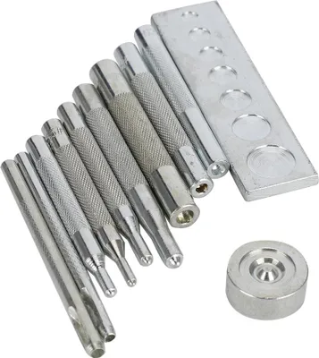 Zdjęcie produktu dla CHICIRIS Punch Snap Installation Tool Langable DIY Craft Kit for Leather Projects Nitownica do zatrzasków do dżinsów, odzieży, torebek Metalowy uchwyt Szybka naprawa dla rzemieślników