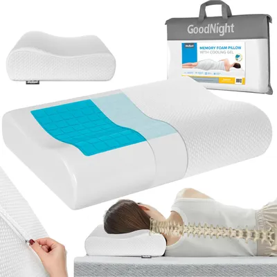 Obrázok produktu pre Anatomický vankúš z pamäťovej peny s chladiacim gélom 60x40x12cm Rebel RBA-6001