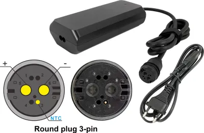 Produktbild von Nabíjačka batérií pre e-biky BMZ Li-Ion 42V 4A plug Rosenberger pre batériu Qwic Premium Q